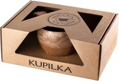 Obrázek produktu pro Dárková krabička Kupilka šálek, lžička a podšálek-Originál(hnědá)