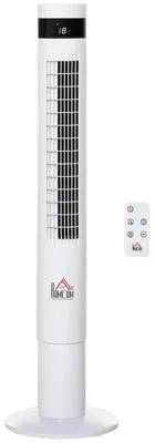 Immagine prodotto di Ventilatore a torre - Ventilatore da pavimento 30x30x110 cm - Oscillazione a 85° - Telecomando - 3 velocità - Timer a 12 ore - Display - Avorio