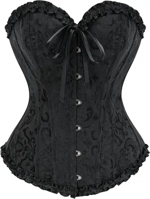 Produktbild von Damen Shapewear Korsett-Top, figurformend mit Bauchkontrolle und vollem Brustbereich, Schwarz, Größe XXL