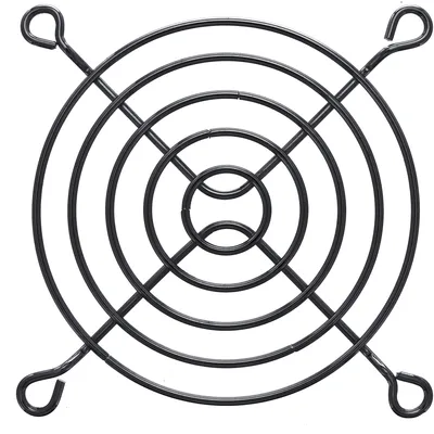 Produktbild von InLine Lüftergitter Metall, schwarz, 80x80mm, Aluminium, Schwarz, 8 cm, 80 mm, 80 mm, 10 mm
