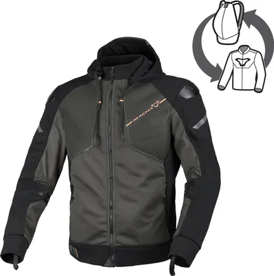Produktbild von Macna Brero Motorrad Textiljacke, schwarz/grün, L