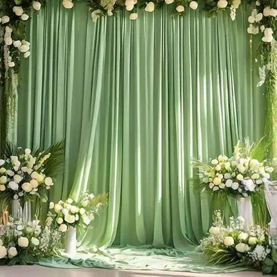 Productafbeelding van Achtergordijn voor bruiloft, bruiloftsgordijn, bruiloftsvalance, decoratie voor bruiloftsboog en huwelijksceremonie
