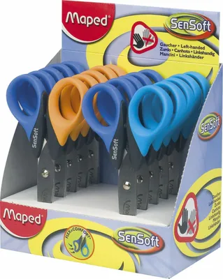 Obrázok produktu pre MAPED M693501 Maped nožnice Sensoft pre ľavákov 13 cm, rôzne farby