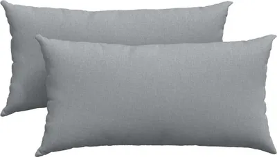 Image de vidaXL Coussin de canapé 2 pcs gris clair 80 x 40 cm Tissu