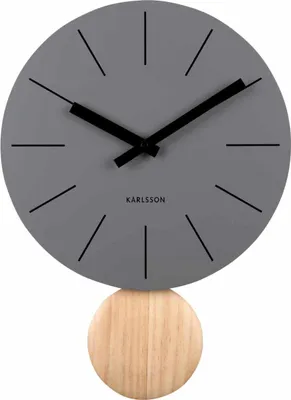 Immagine prodotto di Karlsson – Orologio da parete Arlo Pendulum – Grigio scuro