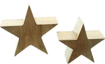 Produktbild von Sternenset 'Mangoholz' 2er Set, Deko Artikel, Wohnaccessoires, Wohnaccessoires