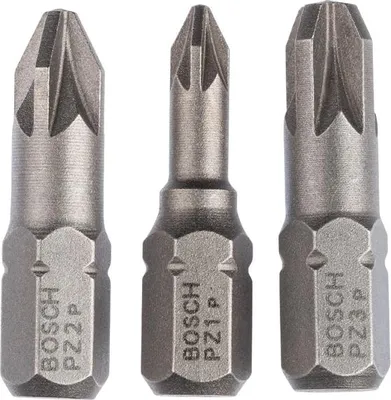 Produktbild von Schrauberbit-Set, Extra Hard, 3-tlg., PZ1, PZ2, PZ3, 25 mm