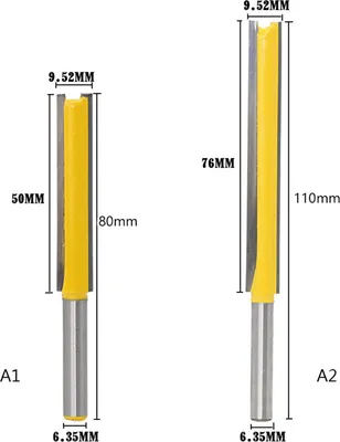 Produktbild von Gerader Kreiselbohrer 1/4*3/8*76 Bastelplatte