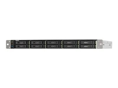 Produktbild von QNAP TS-h1090FU - NAS-Server - 10 Schächte - Rack - einbaufähig - SATA 6Gb/s / PCIe (NVMe) / U.2 - RAID RAID 0, 1, 5, 6, 10, 50, JBOD, 60 - RAM 128 GB - 25 Gigabit Ethernet / 2.5 Gigabit Ethernet - iSCSI Support - 1U