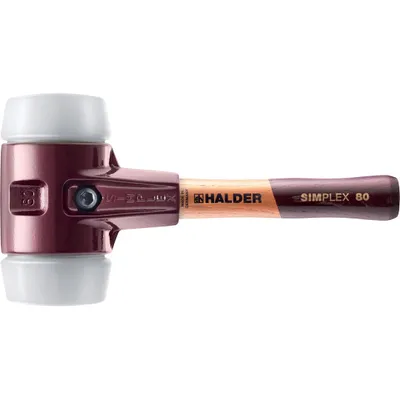 Produktbild von HALDER SIMPLEX Schonhammer Ø 80 mm Superplastik kurzer Stiel mit Tempergussgehäuse