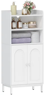 Immagine prodotto di Mobiletto da bagno con 2 ripiani regolabili, colore bianco, dimensioni 20x37x84 cm