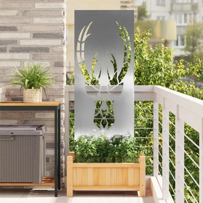 Obrázek produktu pro Maison Exclusive – zahradní zástěna, stříbrná, 50 x 140 cm, nerezová ocel