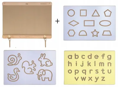 Produktbild von VIGA Wandtafel-Set Grafomotorik Buchstaben für Kindergarten