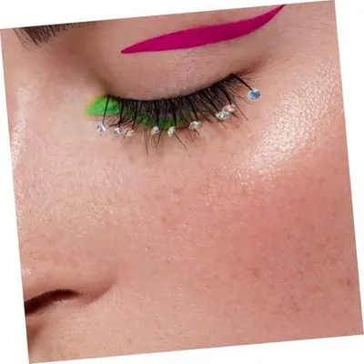 Produktbild von 10 Stück Teiliges Wimpern mit Kleinen Strasssteinen Natürliche Künstliche Wimpern für Augen Make Up Bequeme und Leichte Fake Lashes für