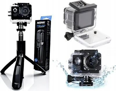 Produktbild von Wasserdichte 1080P 2" Lcd Kamera + 4In1 Stativ - Videoaufnahme Kit