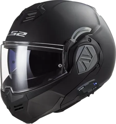 Produktbild von Reversibler Modularer Helm LS2 FF906 ADVANT INTERCOM Solid Mattschwarz größe XL