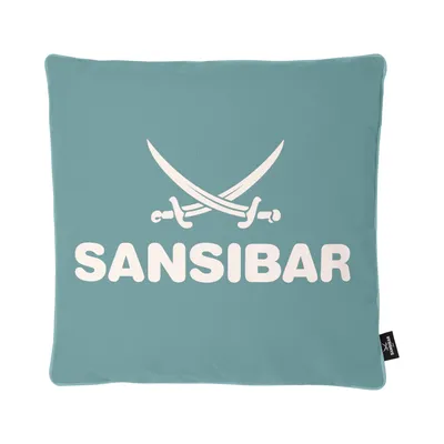 Produktbild von Sansibar Outdoor Kissen mit Füllung, 45x45, lagune/offwhite
