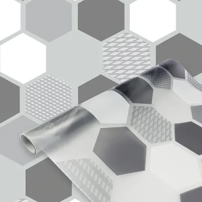 Produktbild von Statisch Fensterfolie 67x150 cm - Bienenwabe - Sichtschutzfolie Fenster Milchglasfolie statisch haftend - Folie Fenster für Bad und Büro - Tageslicht genießen, Sichtschutz erhalten