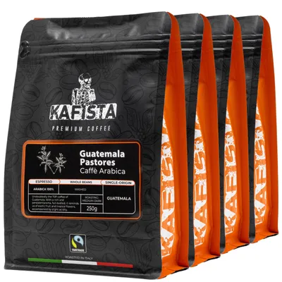 Immagine prodotto di Kafista "Guatemala Pastores" - Caffè in grani, 100% Arabica, caffè espresso, torrefatto in Italia 4x250g