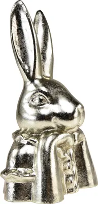 Produktbild von Deko Osterhase Gold Keramik Büste H23,5cm Osterdeko Retro