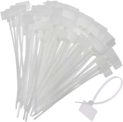 Produktbild von Famanu Kabelbinder mit Beschriftungsfeld Weiß - 150x3mm, 200 Stück