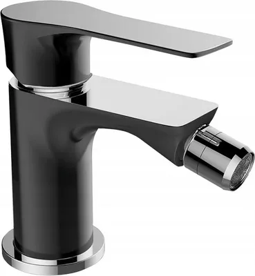 Obrázek produktu pro Laveo | Bidetová baterie Raila - Černá/chrom - Jednopáková baterie - Kvalitní zpracování - Moderní design