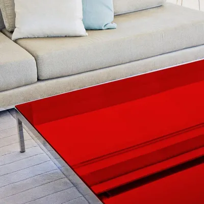 Image de DIMEXACT - Film de protection pour table en verre rouge transparent - 152 cm x 10 m - en Rouleau