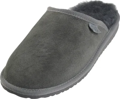 Produktbild von Extra dicke Lammfell Pantoffeln für Herren Flache Form