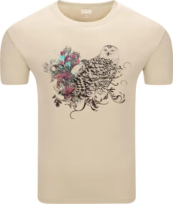 Produktbild von Diarbo Herren T-Shirt mit Abstraktem Druck Blumeneule Beige Gr.XXL