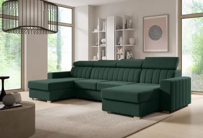 Produktbild von Ecksofa Avanti mit Schlaffunktion 325x170 cm Bettzeugablage Wohnzimmersofa, Couch, Soffa, Bettsofa, Sofa U Form- Monolith 37