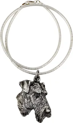 Produktbild von Airedale Terrier, Waterside Terrier - Hundehalsband, einzigartiger Schmuck für den Hundefan, einzigartiger Kreuzotter-Anhänger der Marke Art-Dog