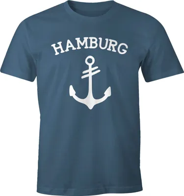 Produktbild von Herren T-Shirt Anker Design Hamburg Moonworks® denim L