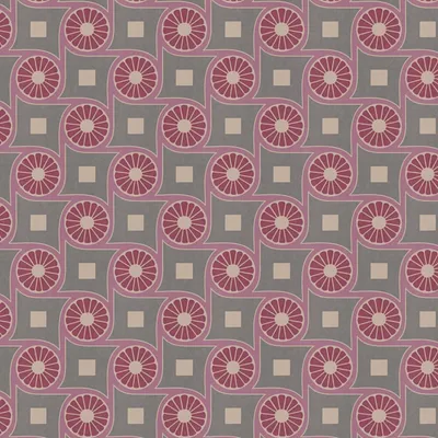Obrázek produktu pro Profhome 390602-GU Retro tapeta Geometrická šedá červená béžová šedá fialová 5,33 m2