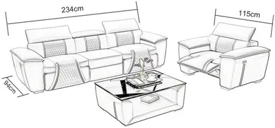 Produktbild von Klassisch 3 Sitzer Designer Sofa Polster Sofas Couchen Leder Stoff Textil Neu