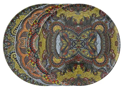 Produktbild von Arthur Krupp 67377-04, Pizzateller, Rund, Porzellan, Mehrfarbig, Mandala, 32 cm
