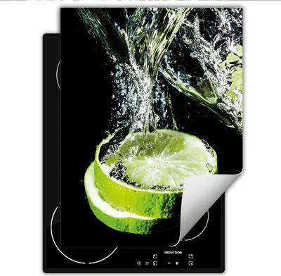 Produktbild von DarHaus Herdabdeckplatte Einteilig Küche Abdeckplatte für Glaskeramikfeld Abdeckung Induktionskochfeld Aufrollbare Matte 40x52 cm, schwarz - Limette