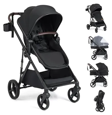 Obrázek produktu pro Skládací kočárek 3 v 1 s otočným sedákem a funkcí polohování