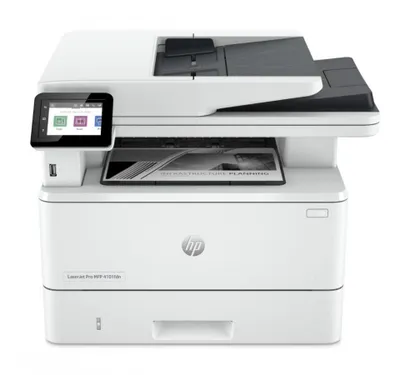 Produktbild von HP LaserJet Pro 4102dw Wireless Multifunction Schwarzweiß Drucker, Kopierer, Scanner; Duplex, Laser, Monodruck, 1200 x 1200 DPI, A4, Direktdruck, Weiß