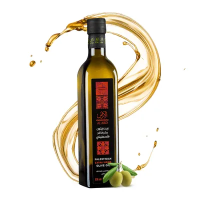 Produktbild von Sunnah Shop® Extra Natives Olivenöl 500ml aus Palästina Kaltgepresstes Hochwertiges Olivenöl aus 100% handgeernteten Oliven | Handernte Kaltextraktion