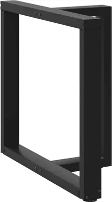Image de Pieds de table à manger en T, 2 pièces, noir, 80 x 35 x (72-73) cm, acier