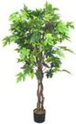 Produktbild von Ahorn Ahornbaum Kunstpflanze Kunstbaum Künstliche Pflanze mit Echtholz 130cm Decovego