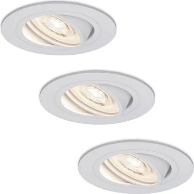 Produktbild von hoftronic LED Einbaustrahler 6W 570lm 4000K Weiß Dimmbar Schwenkbar 3er Set
