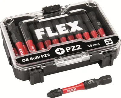 Immagine prodotto di Set di punte Flex bit 15 pezzi Torx PZ2 resistente agli urti 50 mm