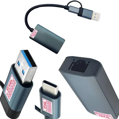 Produktbild von USB C 3.0 LAN Adapter USB C 3.0 Zu RJ45 Netzwerk Adapter Ethernet 10/1000 Mbps