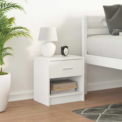 Immagine prodotto di vidaXL Comodino con cassetto Bianco 39x28x41 cm
