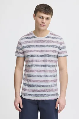 Produktbild von SOLID SDTet Herren T-Shirt Kurzarm Shirt mit Streifen Rundhals-Ausschnitt Baumwollmischung Regular fit