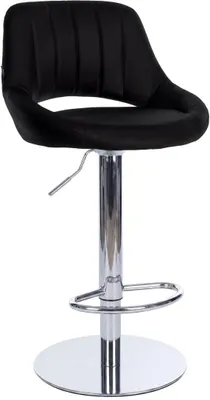 Produktbild von Hocker, barowy, aus Kunstleder, schwarz, mit Höhenverstellung