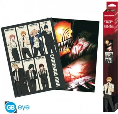 Produktbild von CHAINSAW MAN - Set 2 Posters Chibi 52x38 - Devil Hunters
