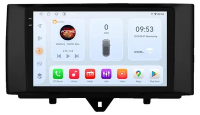 Produktbild von Autoradio, Multimedia-Funktionalität, Touchscreen-Display, kompatibel mit Mercedes Benz Smart Fortwo 451 2011 - 2015, QS6 hinzufügen AHDC2