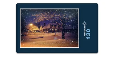 Produktbild von hansepuzzle 17911 - Winter-Wunderland Puzzle, 130 Teile, Natur, 28,7 x 20,0cm mit hochwertiger Aufbewahrung, Kartonbox & Beutel